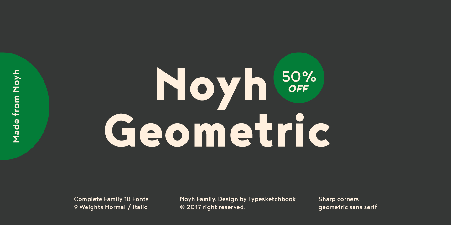 Beispiel einer Noyh Geometric Slim-Schriftart #12